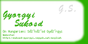 gyorgyi sukosd business card